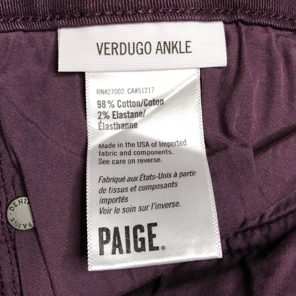 Paige Verdugo skinny ankle jeans sz 27 - Picture 6 of 10